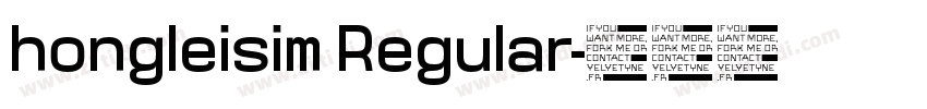 hongleisim Regular字体转换